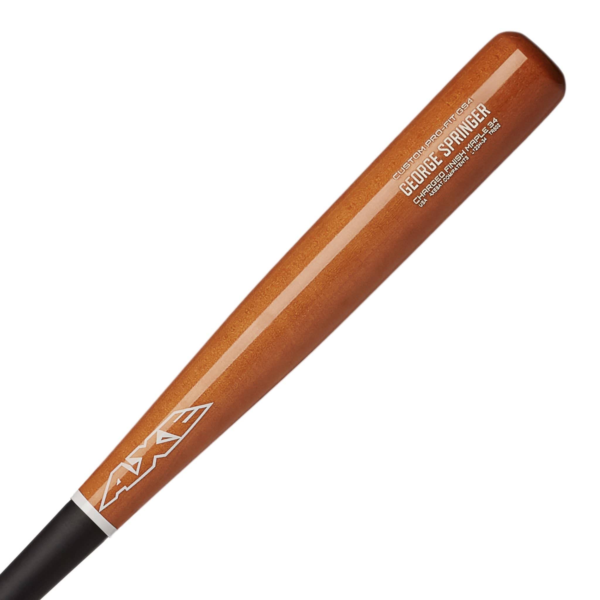 クラブ Golfickers Swing Bat Axe Bat GS4 Custom Pro-Fit Maple Wood Baseball Bat, orange, 34